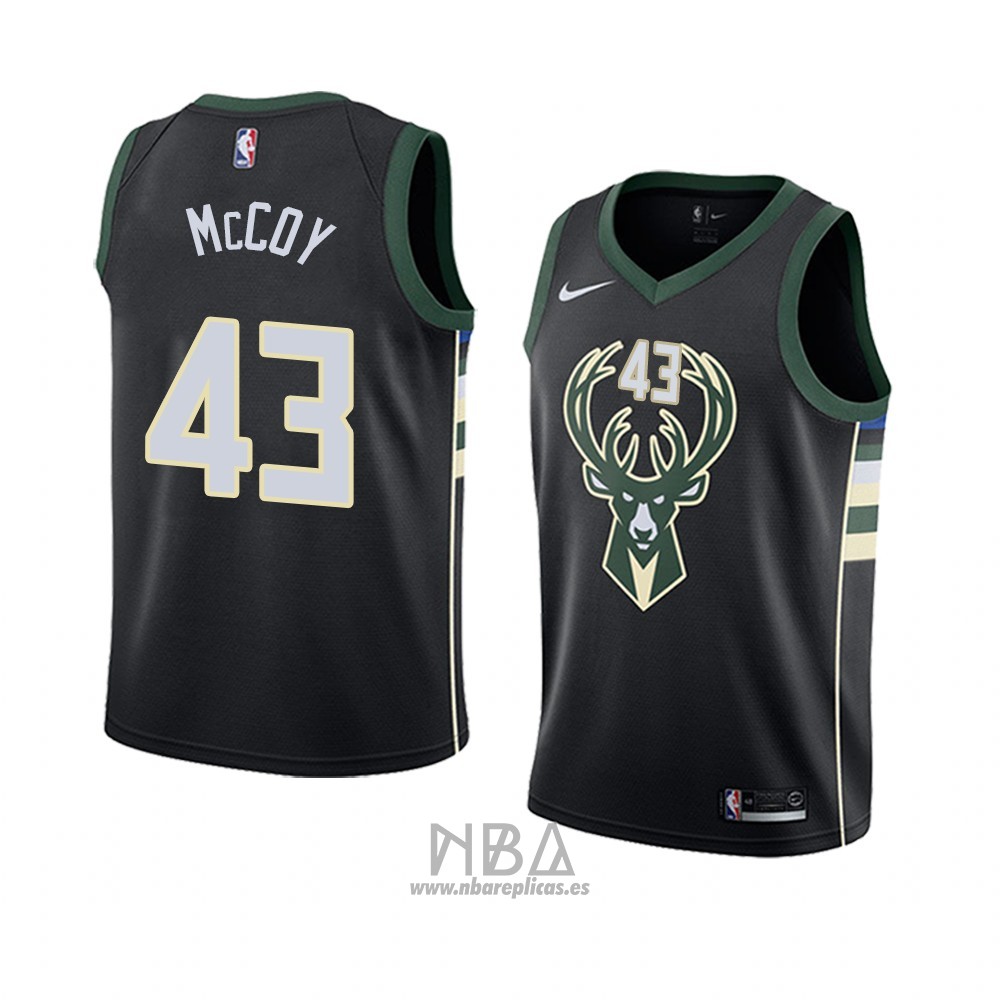 Camiseta Milwaukee Bucks Brandon Mccoy NO 43 Statement 2018 Negro